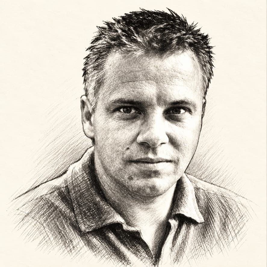 Illustrated portrait of Matt Condon